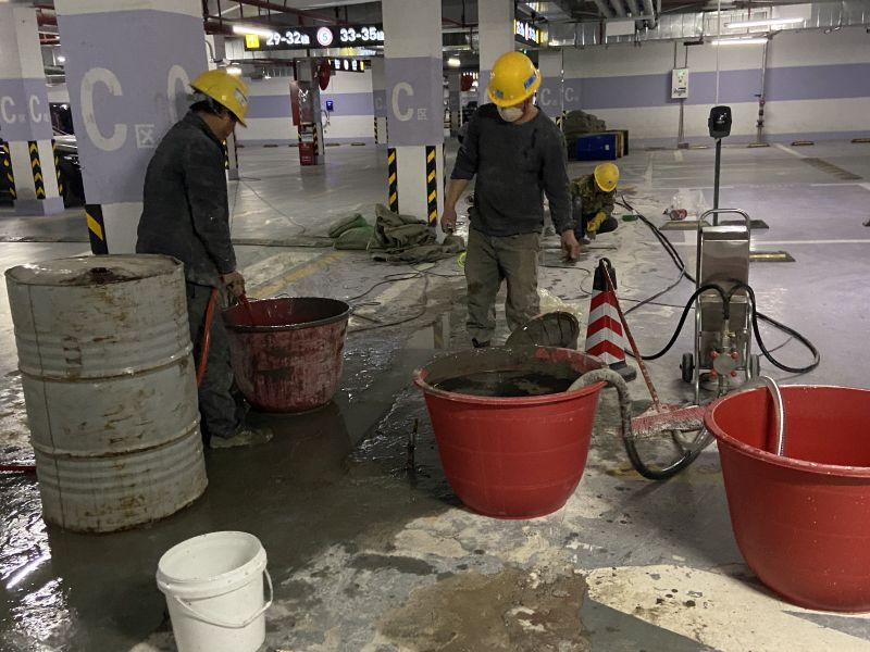 賀州某高層住宅地下室底板返水注漿加固施工